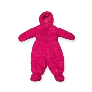 Rothschild Pink Infant Winter Snow Suit Onesie  Size 12 months